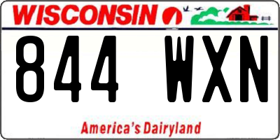 WI license plate 844WXN
