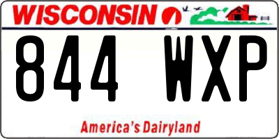 WI license plate 844WXP