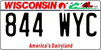 WI license plate 844WYC