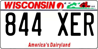 WI license plate 844XER
