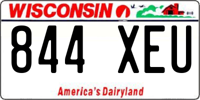 WI license plate 844XEU