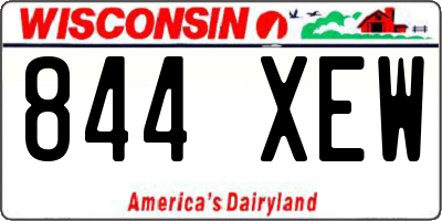 WI license plate 844XEW