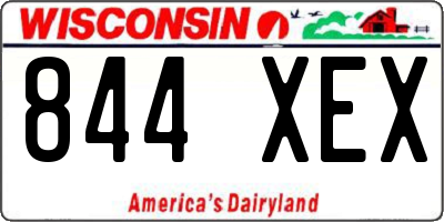 WI license plate 844XEX