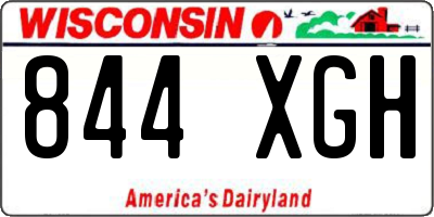 WI license plate 844XGH