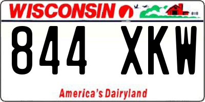WI license plate 844XKW