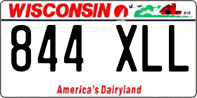 WI license plate 844XLL
