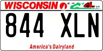 WI license plate 844XLN