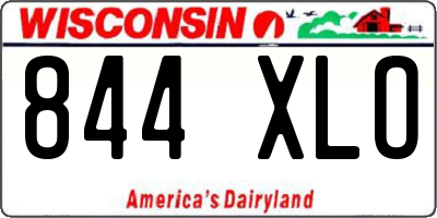 WI license plate 844XLO