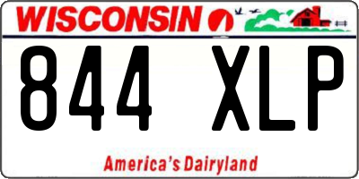WI license plate 844XLP