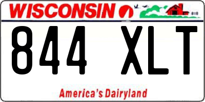 WI license plate 844XLT