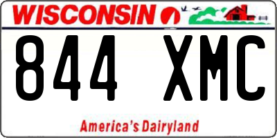 WI license plate 844XMC