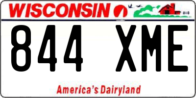 WI license plate 844XME