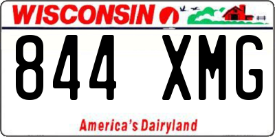WI license plate 844XMG