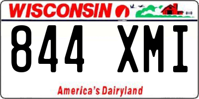 WI license plate 844XMI