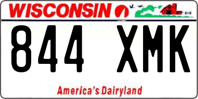 WI license plate 844XMK