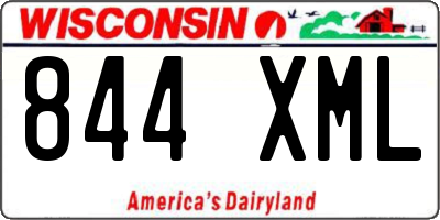 WI license plate 844XML