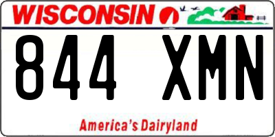 WI license plate 844XMN