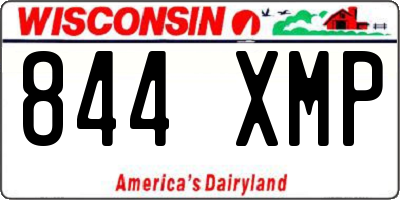 WI license plate 844XMP