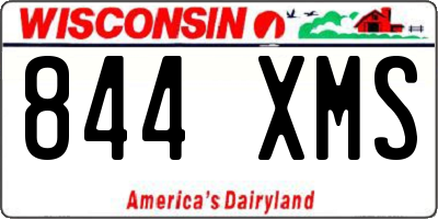 WI license plate 844XMS