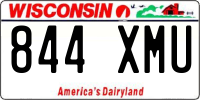 WI license plate 844XMU