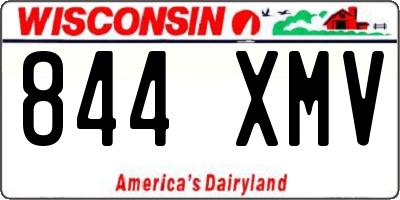 WI license plate 844XMV