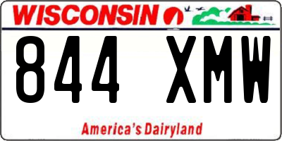 WI license plate 844XMW