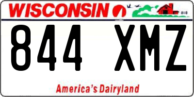 WI license plate 844XMZ