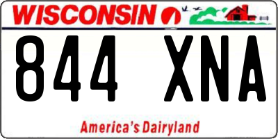 WI license plate 844XNA