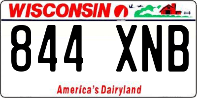 WI license plate 844XNB