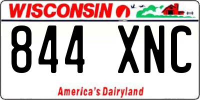 WI license plate 844XNC