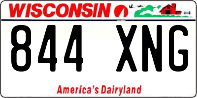 WI license plate 844XNG