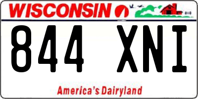WI license plate 844XNI