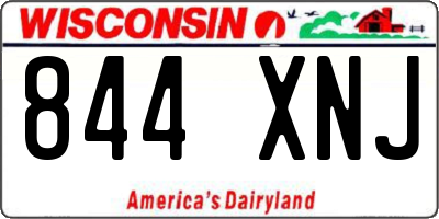 WI license plate 844XNJ