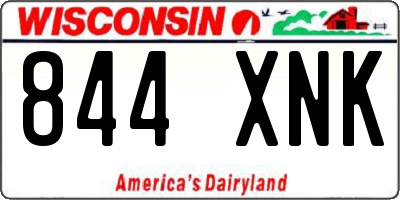 WI license plate 844XNK