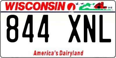 WI license plate 844XNL