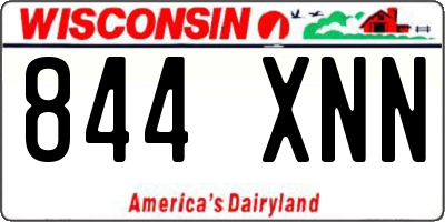 WI license plate 844XNN