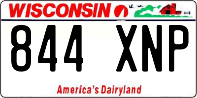 WI license plate 844XNP