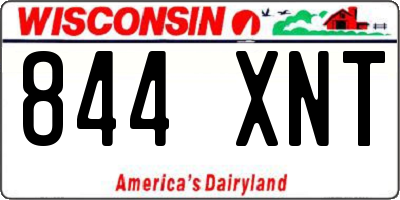 WI license plate 844XNT