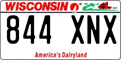 WI license plate 844XNX