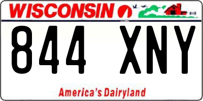 WI license plate 844XNY