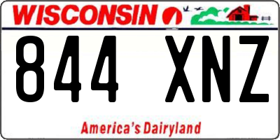 WI license plate 844XNZ