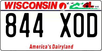 WI license plate 844XOD