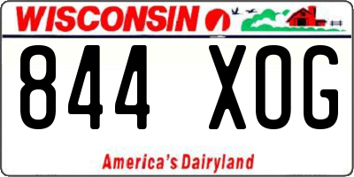 WI license plate 844XOG