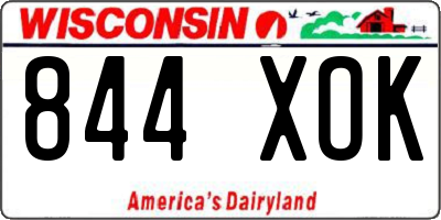 WI license plate 844XOK