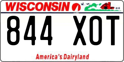 WI license plate 844XOT