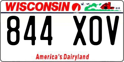 WI license plate 844XOV