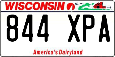 WI license plate 844XPA