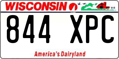 WI license plate 844XPC