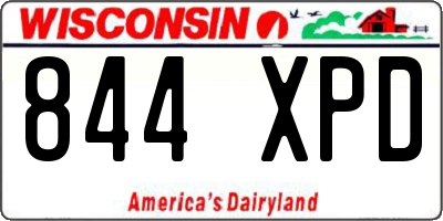 WI license plate 844XPD