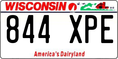 WI license plate 844XPE